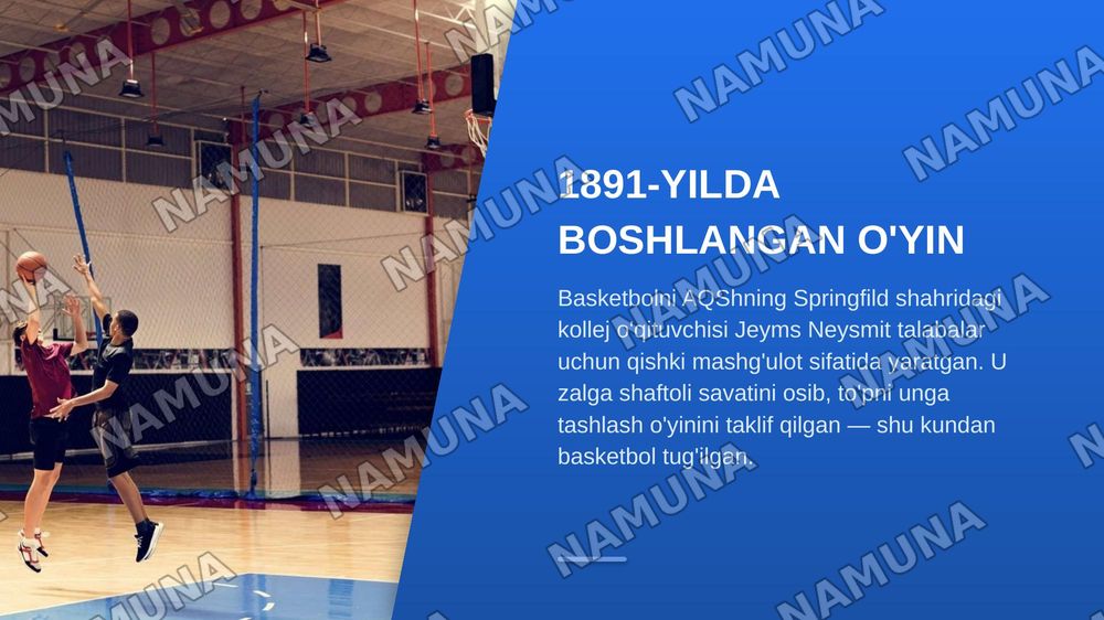 Basketbol va uning ummumiy qoidalari — zamonaviy taqdimot, 3-slayd
