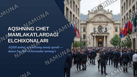 AQSHni chet mamlakatlardagi elchixonalari — zamonaviy taqdimot
