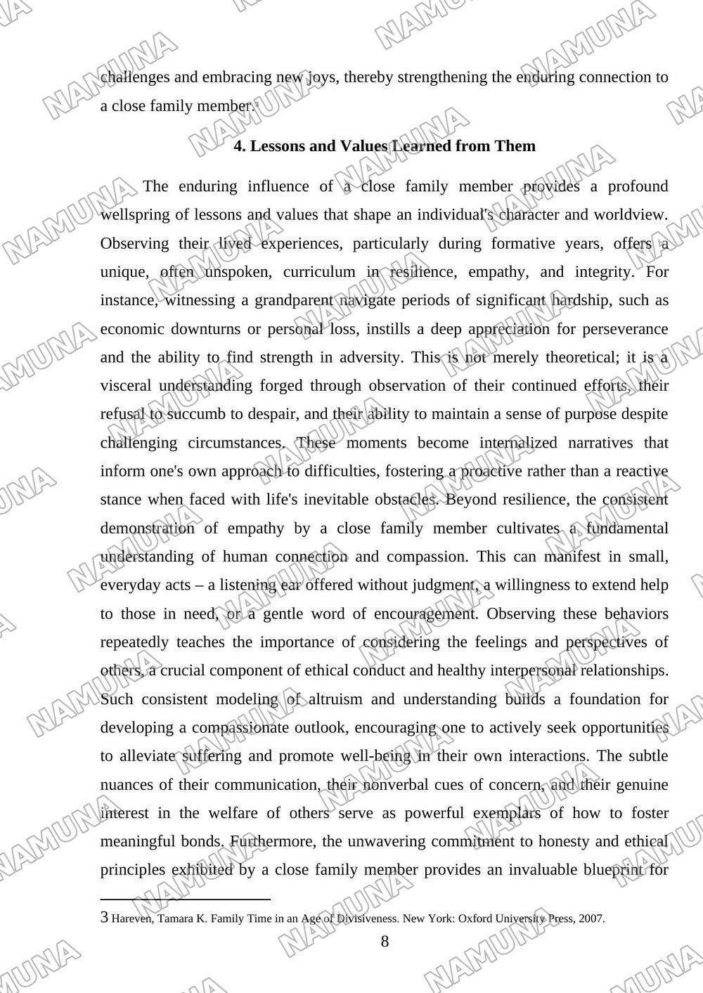 A close family member — mustaqil ish, 8-varaq