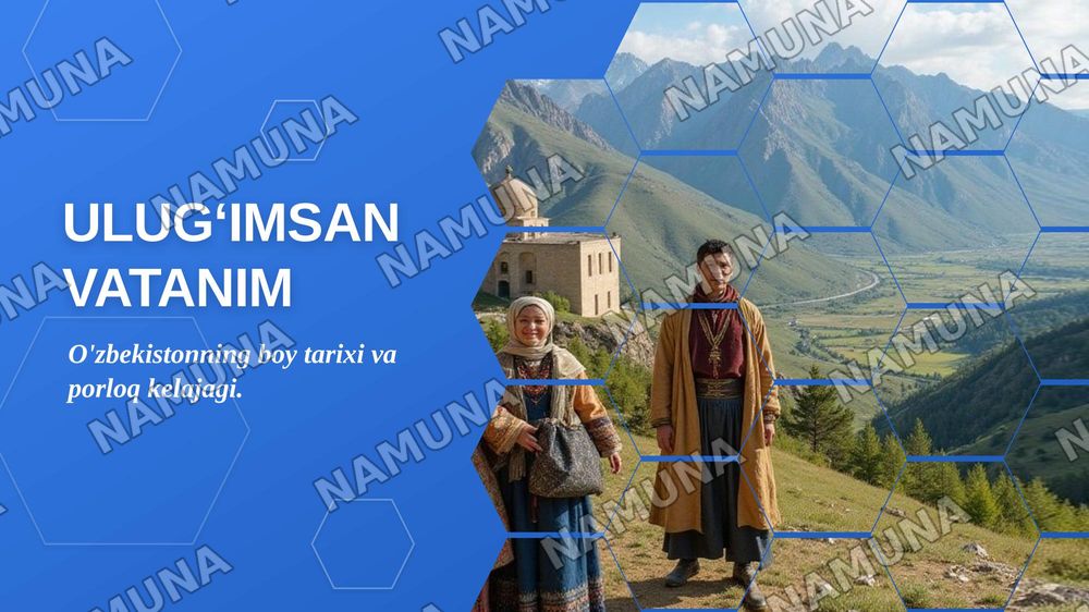 Ulugʻimsan vatanim — zamonaviy taqdimot, 1-slayd