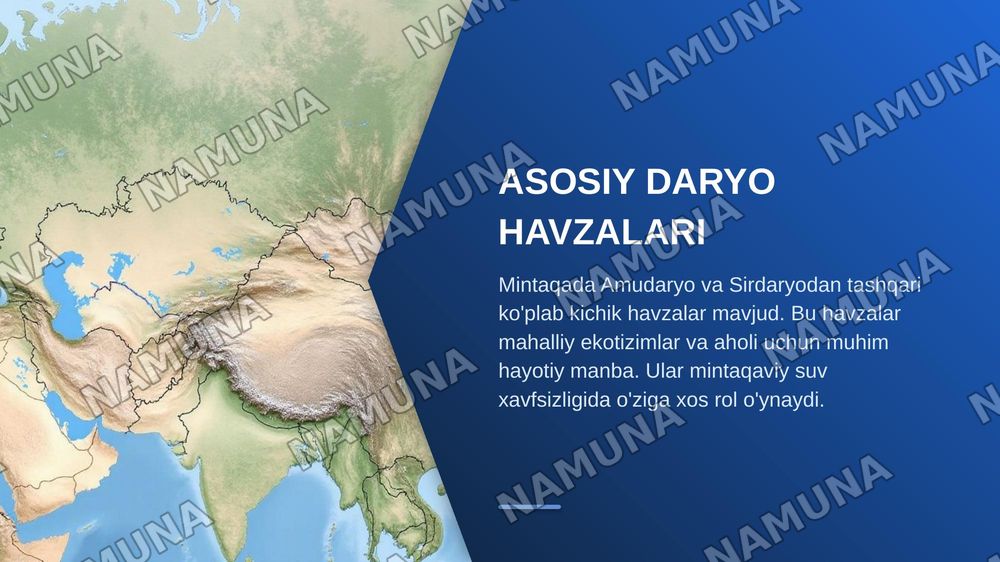 Oʻrta Osiyoning mustaqil daryo havzalari — zamonaviy taqdimot, 4-slayd