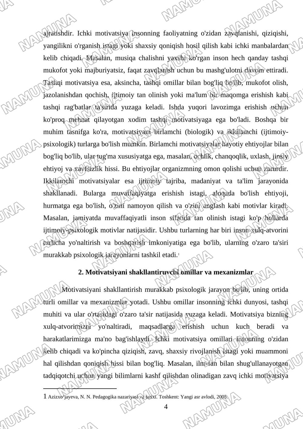 Motiv. Motivatsiya — mustaqil ish, 4-varaq