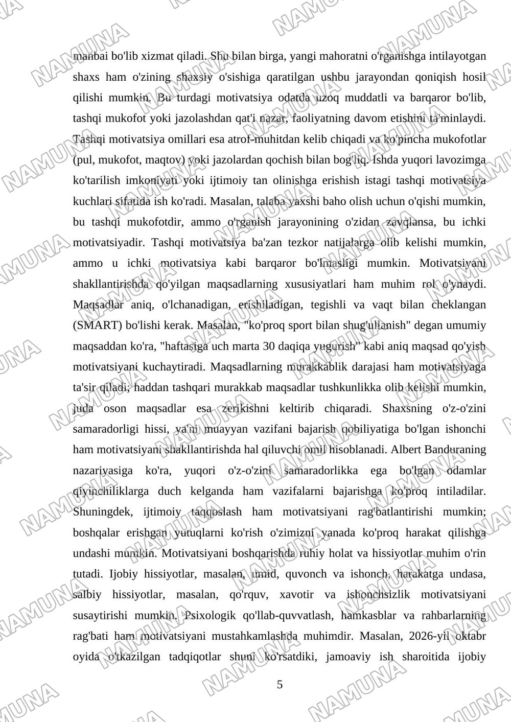 Motiv. Motivatsiya — mustaqil ish, 5-varaq