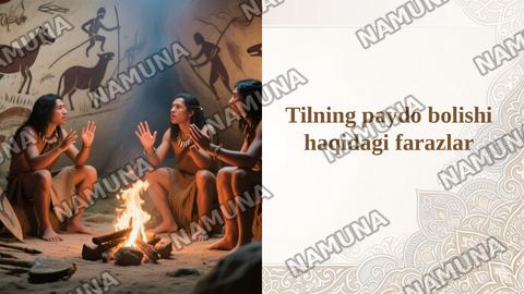 Tilning paydo bolishi haqidagi farazlar — taqdimot