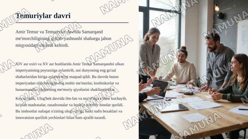 Samarqand arxitekturasi va qurilish tarixi — zamonaviy taqdimot, 5-slayd
