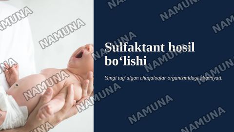 Sulfaktan hosil boʻlishi. Yangi tugʻulgan chaqaloqlar organizimidagi ahamiyati — zamonaviy taqdimot
