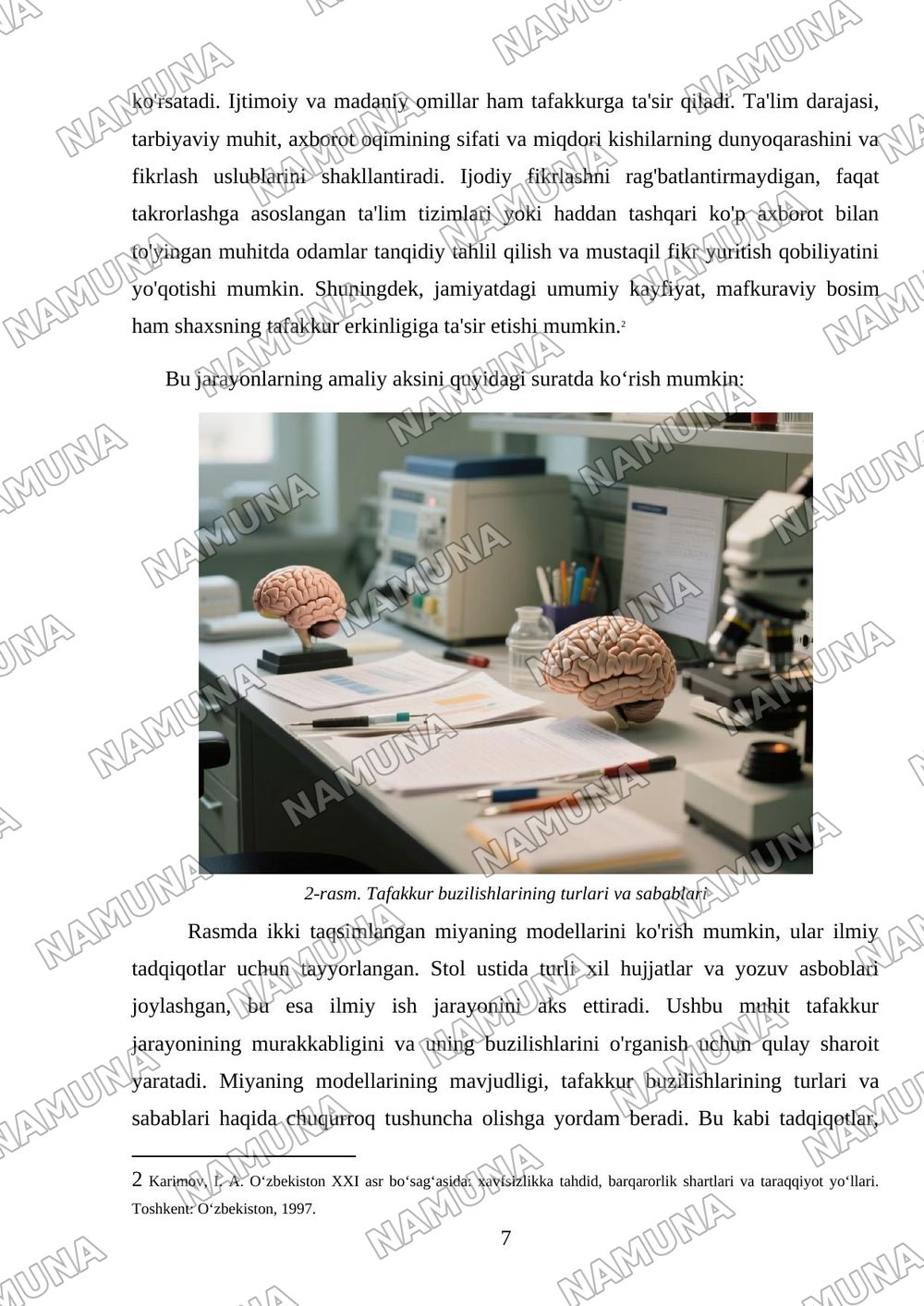 Tafakkur va uning buzulishlari — mustaqil ish, 7-varaq