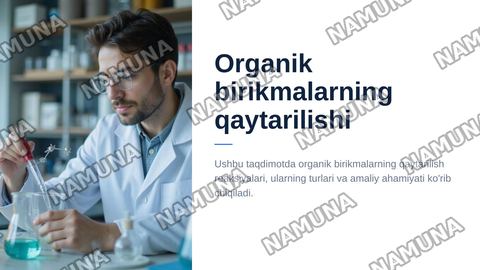 Organik birikmalarning qaytarilishi. Alkenlarning qaytarilishi. Aromatik birikmalarning qaytarilishi. Aldegidlarning qaytarilishi. Karbonil birikmalarning qaytarilishi. Amidlar va nitrillarni qaytarilishi. — zamonaviy taqdimot