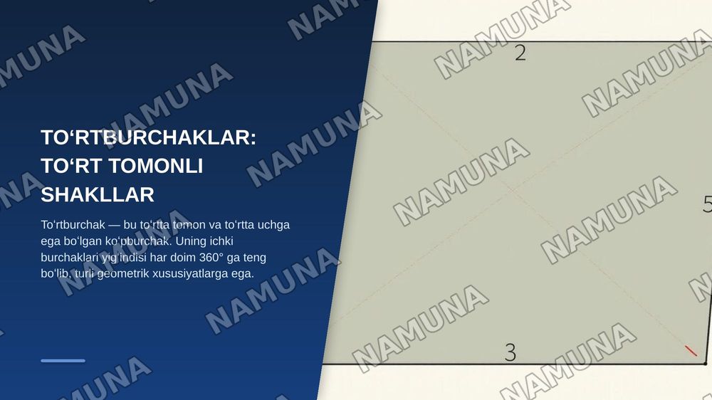 Uchburchak toʻrtburchak koʻpburchaklar — zamonaviy taqdimot, 8-slayd