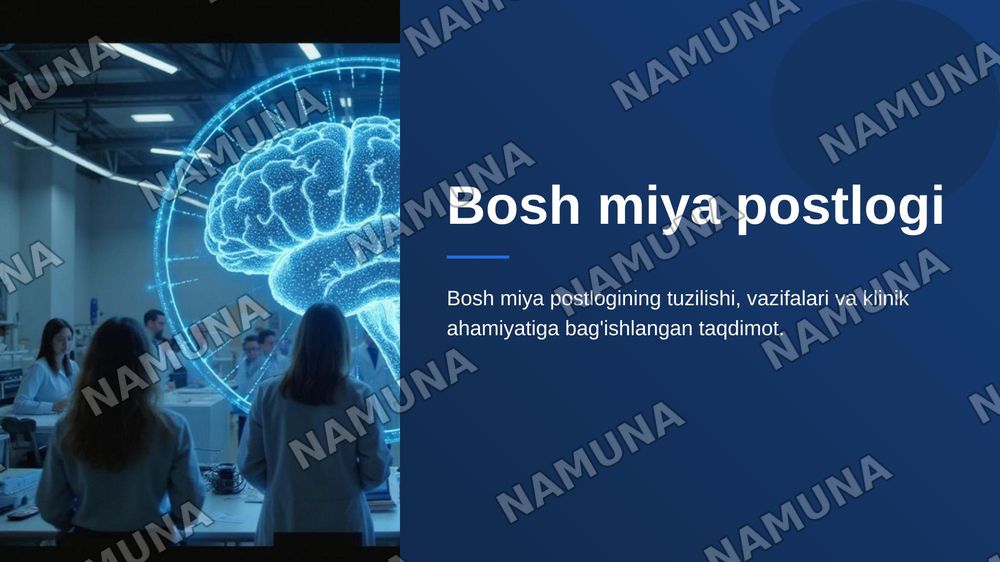 Bosh miya postlogi — zamonaviy taqdimot, 1-slayd