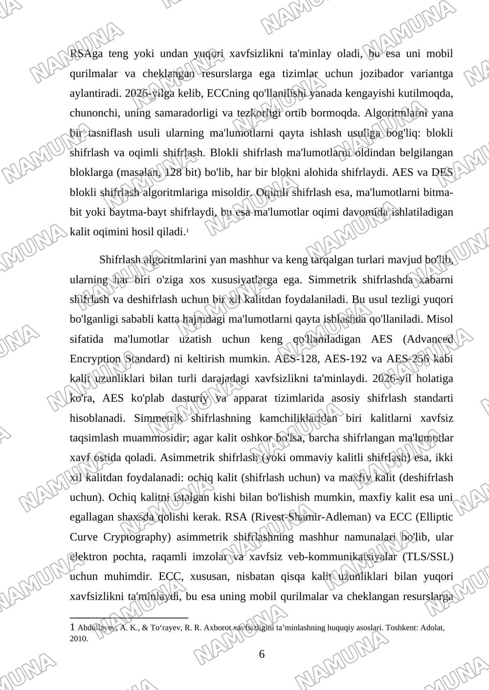 Fayl va papkalarni shifrlash vositalarining qiyosiy tahlili. — kurs ishi, 6-varaq