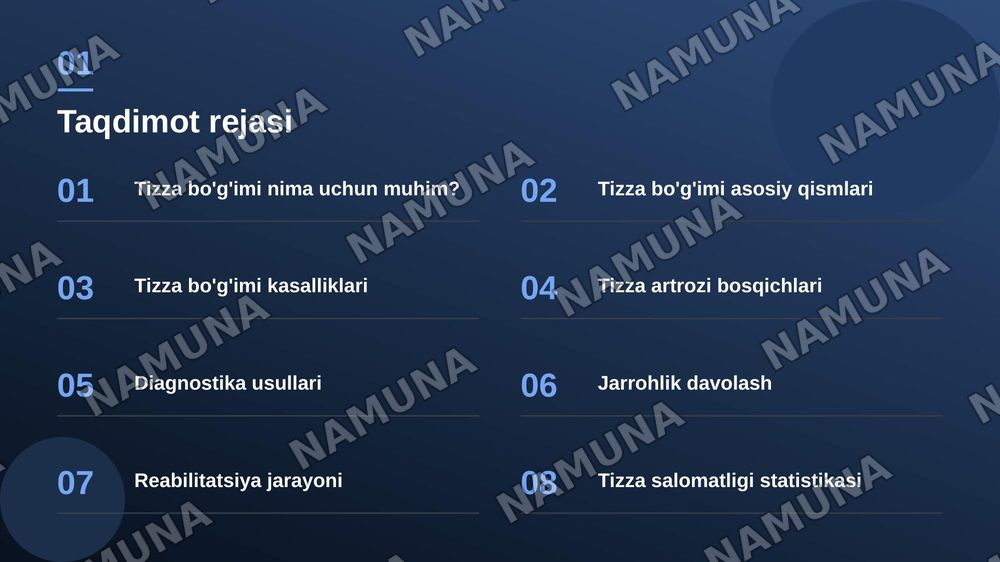 Tizza bo’g’imi — zamonaviy taqdimot, 2-slayd