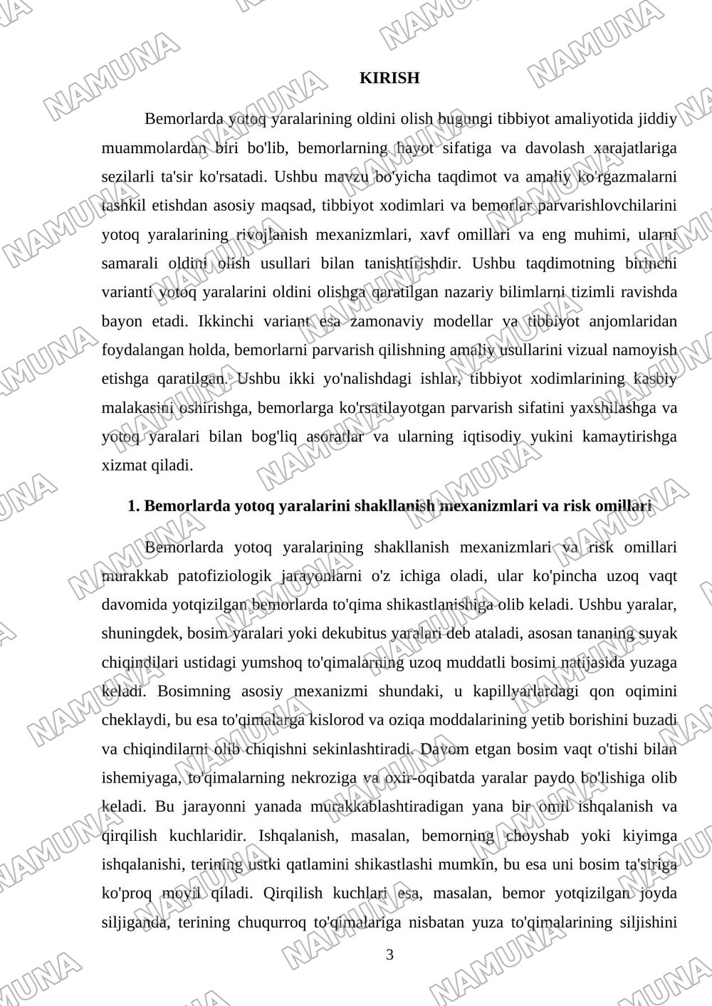 Bemorlarda yotoq yaralarini oldini olish. Variantlar 1-mavzuga doir prezintatsiya tayyorlash 2-bemorlarni parvarish qilish usullarini mulyajlarda va tibbiyot anjomlaridan foydalangan holda kõrsatib — mustaqil ish, 3-varaq