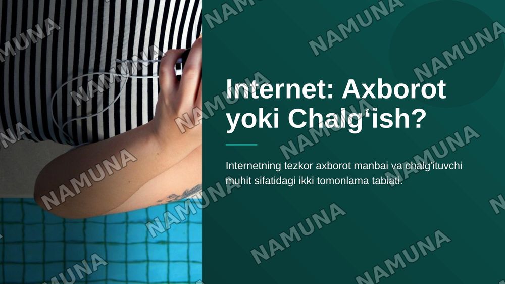 Internet tezkor axborot manbaimi yoki chalgʻituvchi muhitmi ? — zamonaviy taqdimot, 1-slayd