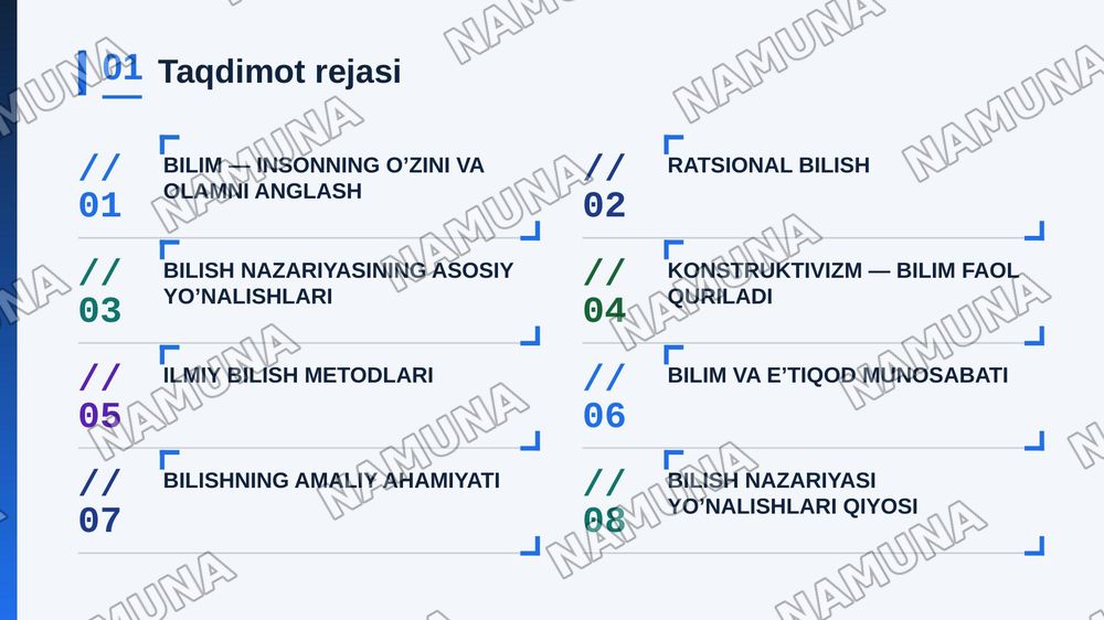 Bilish nazariyasi asosiy muammolari va yònalishlari — zamonaviy taqdimot, 2-slayd