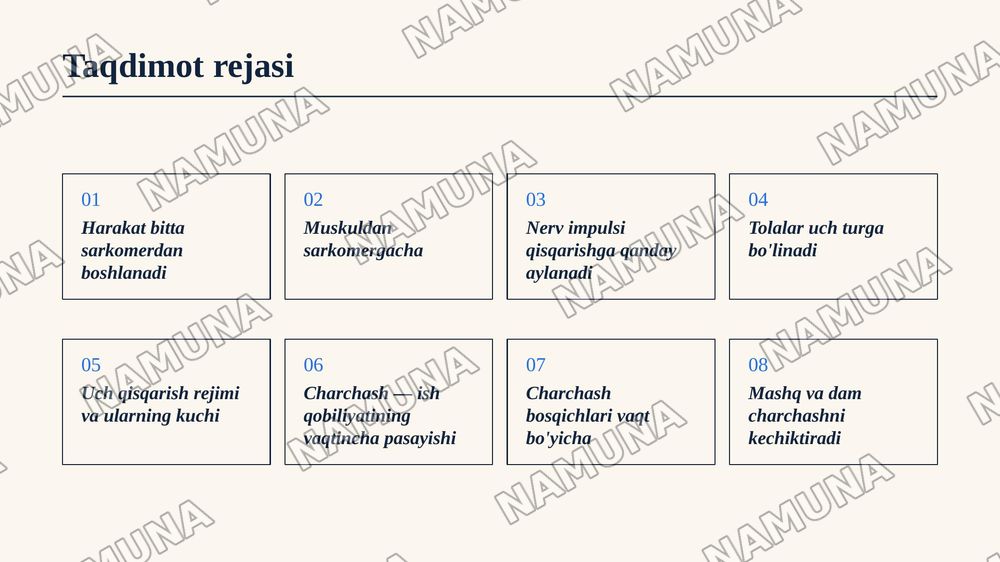 Skelet muskullari, muskul qisqarish turlari va ularning charchash fiziologiyasi — zamonaviy taqdimot, 2-slayd