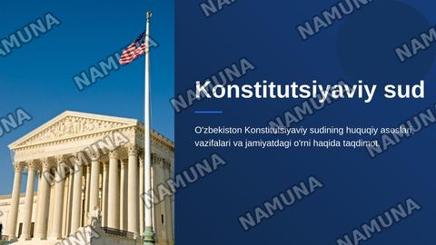 Konstitutsiyaviy sud — zamonaviy taqdimot