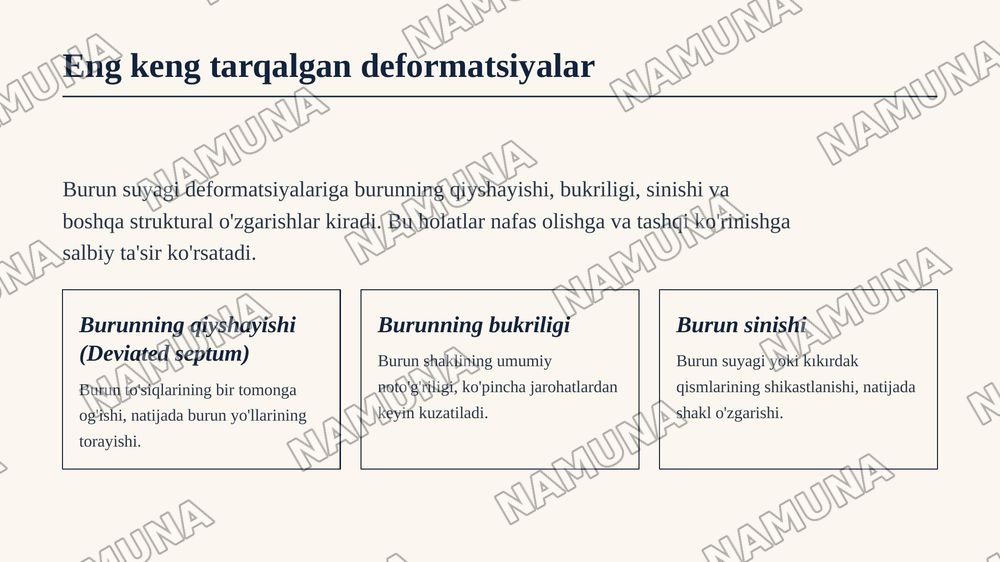 Burun suyagi — zamonaviy taqdimot, 5-slayd