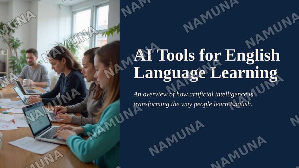 AI Tools for English Language Learning — zamonaviy taqdimot, 1-slayd