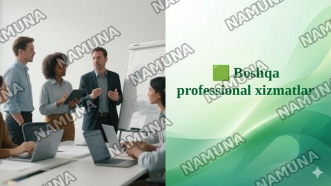 🟩 Boshqa professional xizmatlar — taqdimot