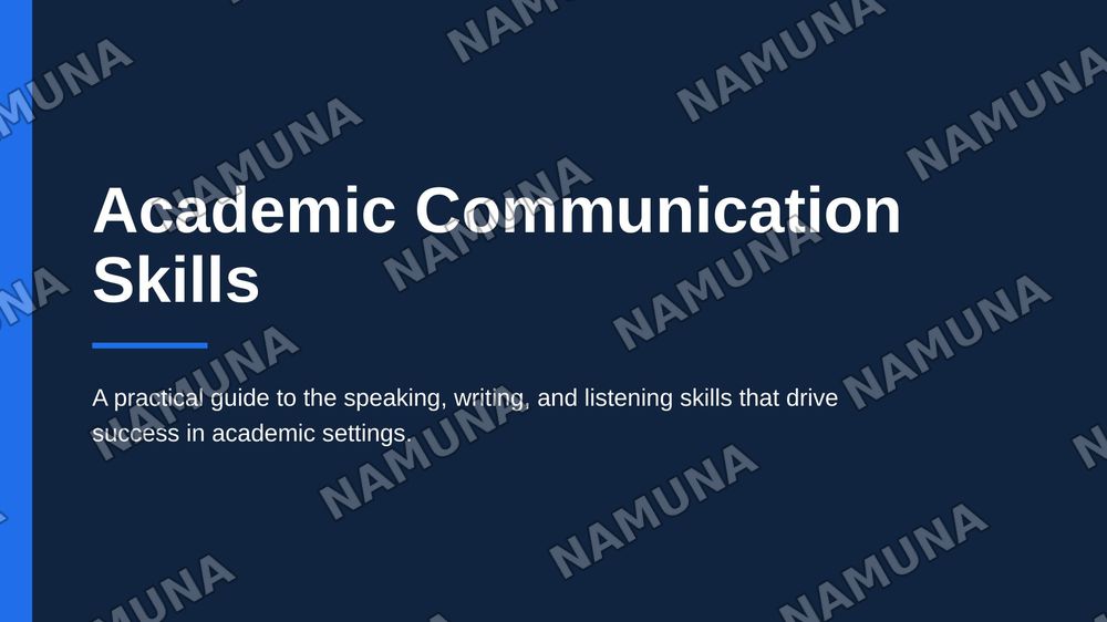 Academic Communication Skills — zamonaviy taqdimot, 1-slayd