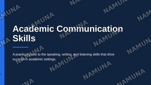 Academic Communication Skills — zamonaviy taqdimot