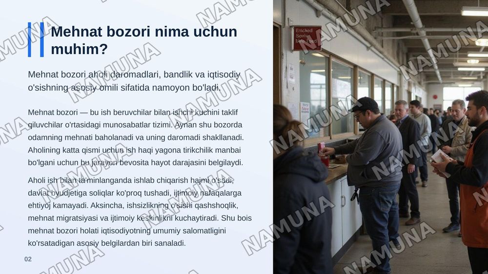 Mehnat bozori ishchi kuchiga talab va ish haqining shakllanishi. — zamonaviy taqdimot, 3-slayd