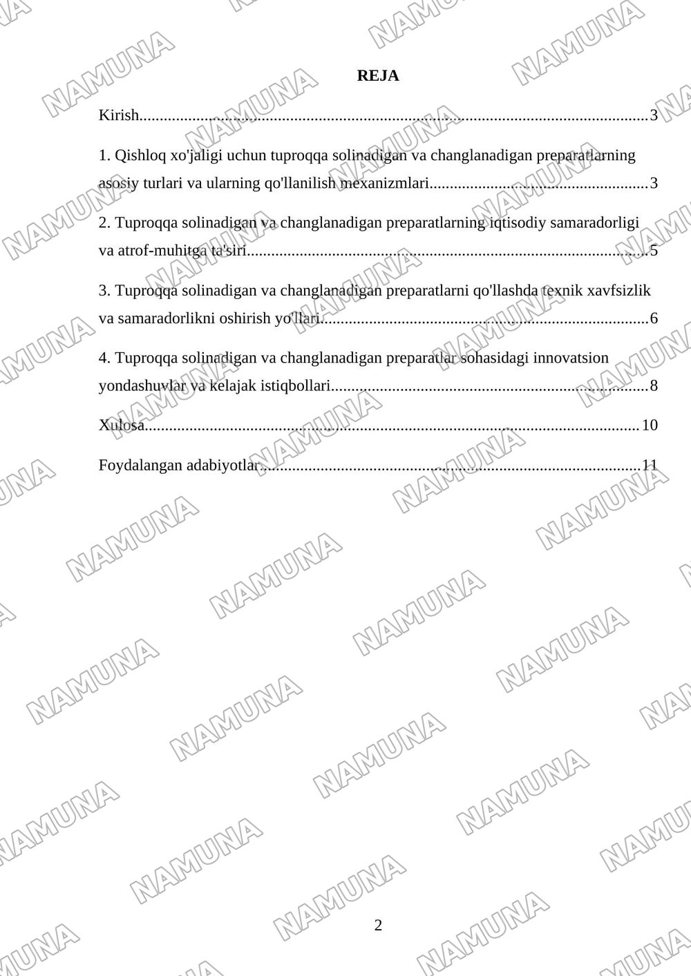 Tuproqqa solinadigan va changlanadi preparat shakllari shu mavzu 15varakdan kam bolmasin — mustaqil ish, 2-varaq