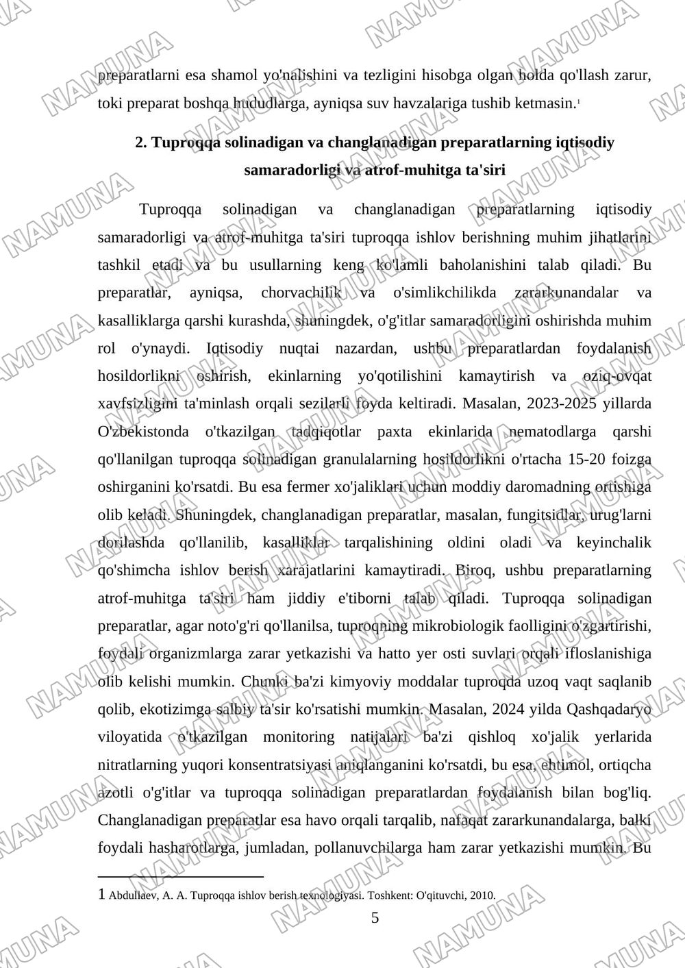 Tuproqqa solinadigan va changlanadi preparat shakllari shu mavzu 15varakdan kam bolmasin — mustaqil ish, 5-varaq