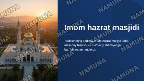 Imom hazrat masjidi — zamonaviy taqdimot