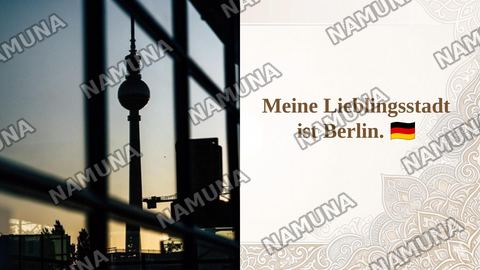 Meine Lieblingsstadt ist Berlin. 🇩🇪 — taqdimot