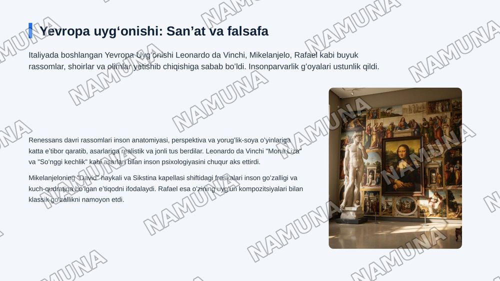 Sharq va Yevropa uygʻonishi — zamonaviy taqdimot, 6-slayd