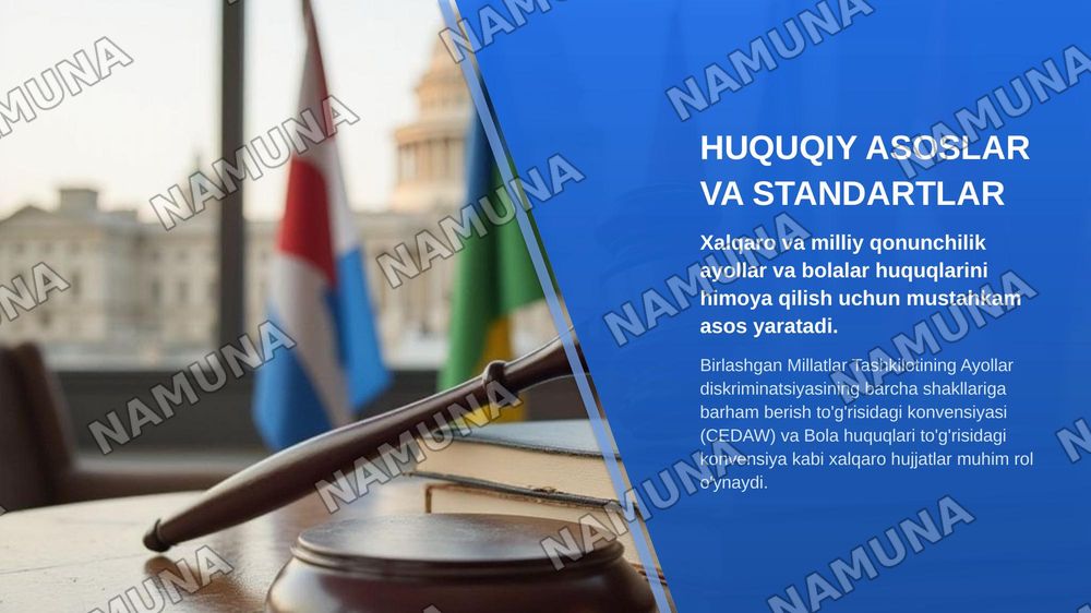 Ayollar va bolalar himoyasi — zamonaviy taqdimot, 4-slayd