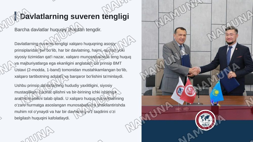 Xarqaro huquq pirinsiplari — zamonaviy taqdimot, 7-slayd