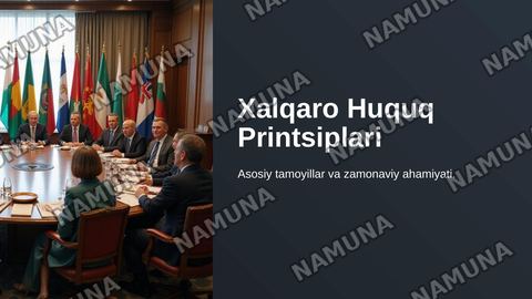 Xarqaro huquq pirinsiplari — zamonaviy taqdimot