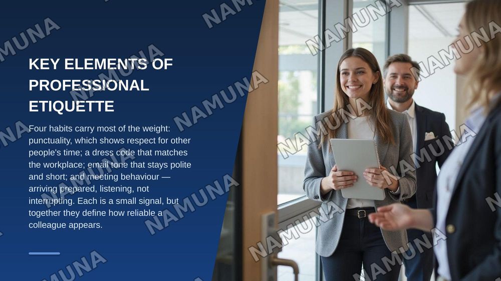 Workplace rituals and interpersonal communication small talk greetings and professional etiquette — zamonaviy taqdimot, 8-slayd
