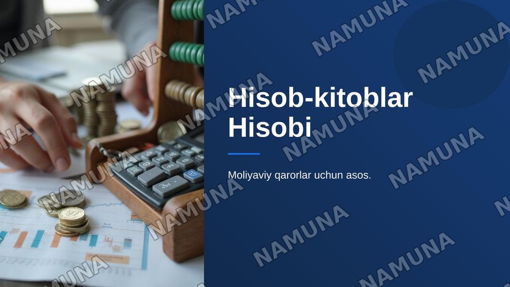 hisob kitoblar hisobi — zamonaviy taqdimot, 1-slayd