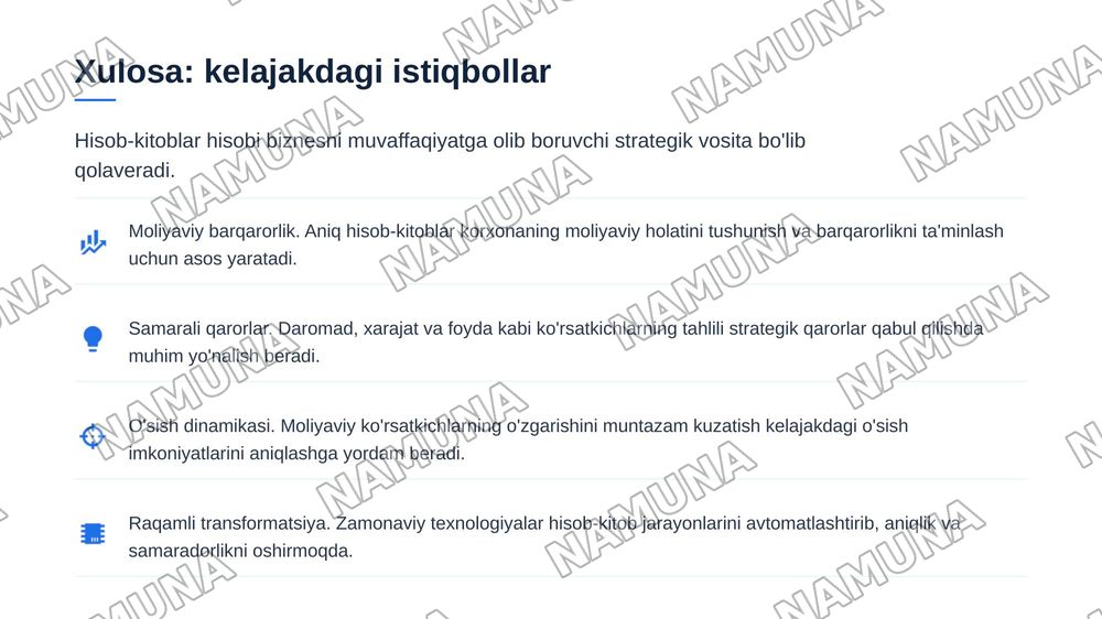 hisob kitoblar hisobi — zamonaviy taqdimot, 7-slayd