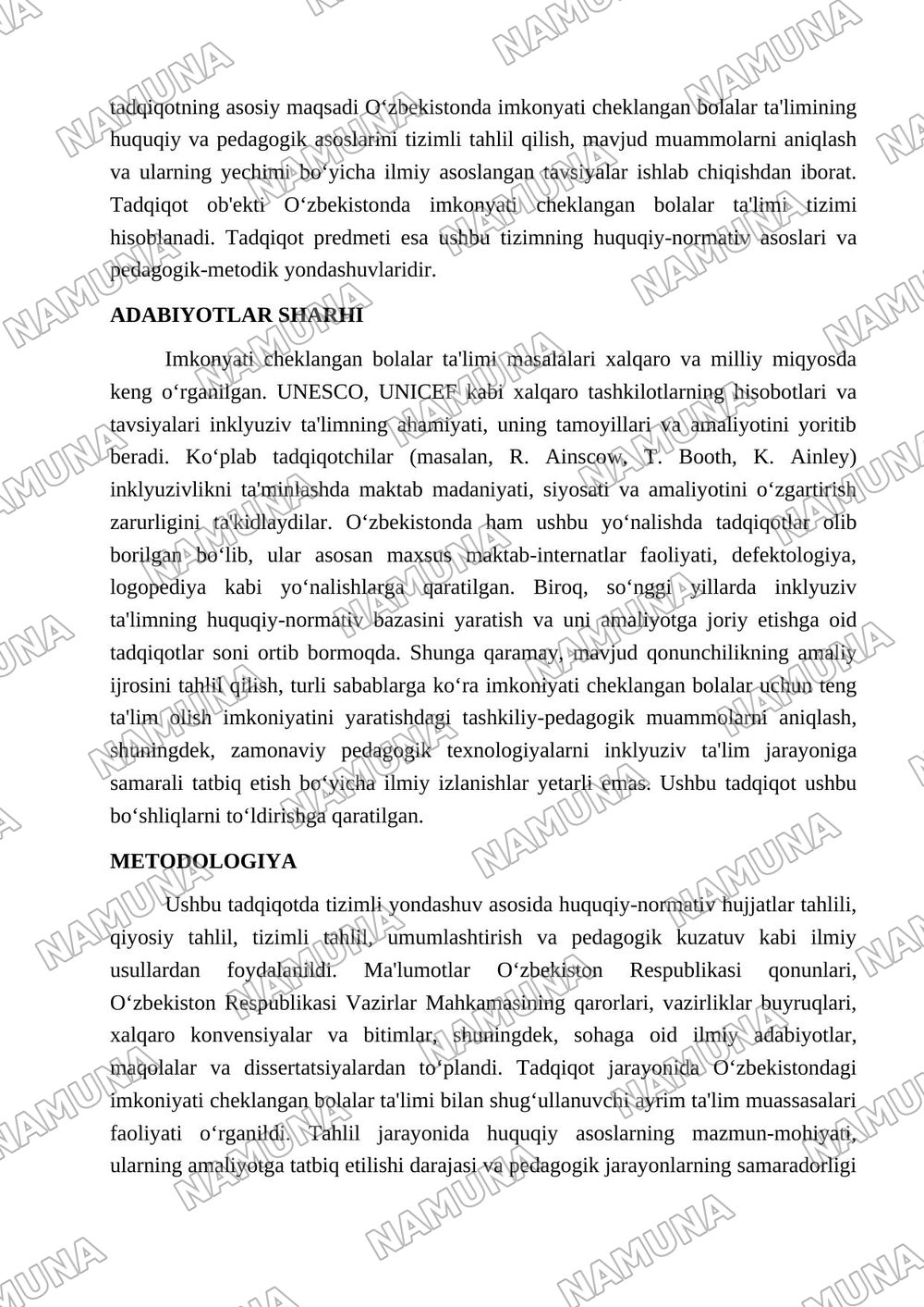 Oʻzbekistonda imkonyati cheklangan bolalar talimining huquqiy va pedagogik asosi — maqola, 2-varaq