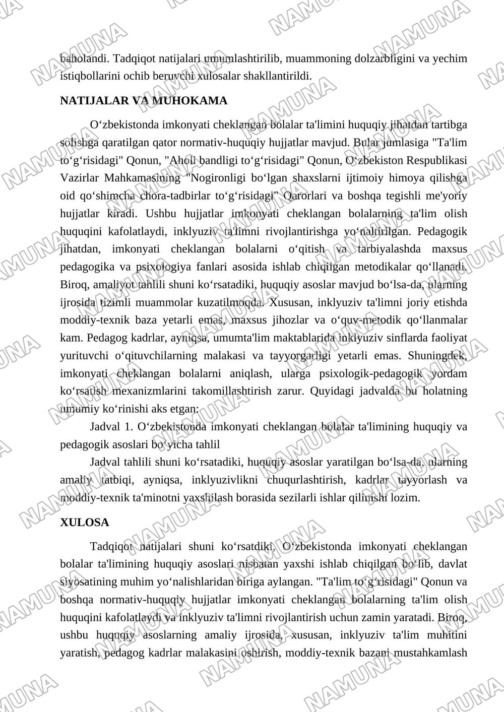 Oʻzbekistonda imkonyati cheklangan bolalar talimining huquqiy va pedagogik asosi — maqola, 3-varaq