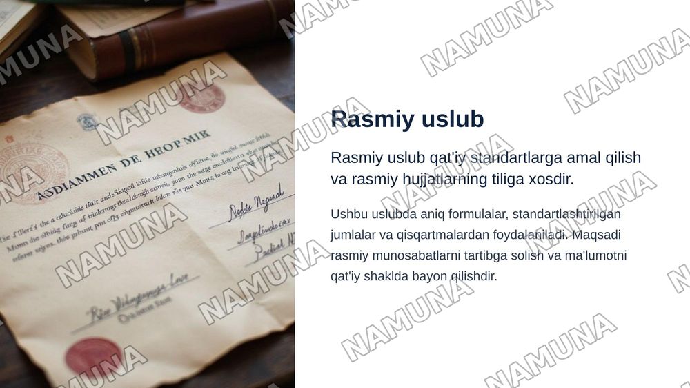 Badiiy soʻzlashuv rasmiy ilmiy ommabop nutq uslublarini tavsiflash mavzusida pptx formatda chiroyli dizaynga slayd 15 betli — zamonaviy taqdimot, 7-slayd