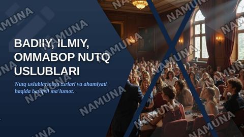 Badiiy soʻzlashuv rasmiy ilmiy ommabop nutq uslublarini tavsiflash mavzusida pptx formatda chiroyli dizaynga slayd 15 betli — zamonaviy taqdimot