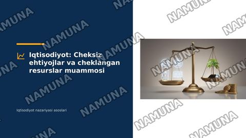 Iqtisodiyot nazariyasi asoslari — zamonaviy taqdimot