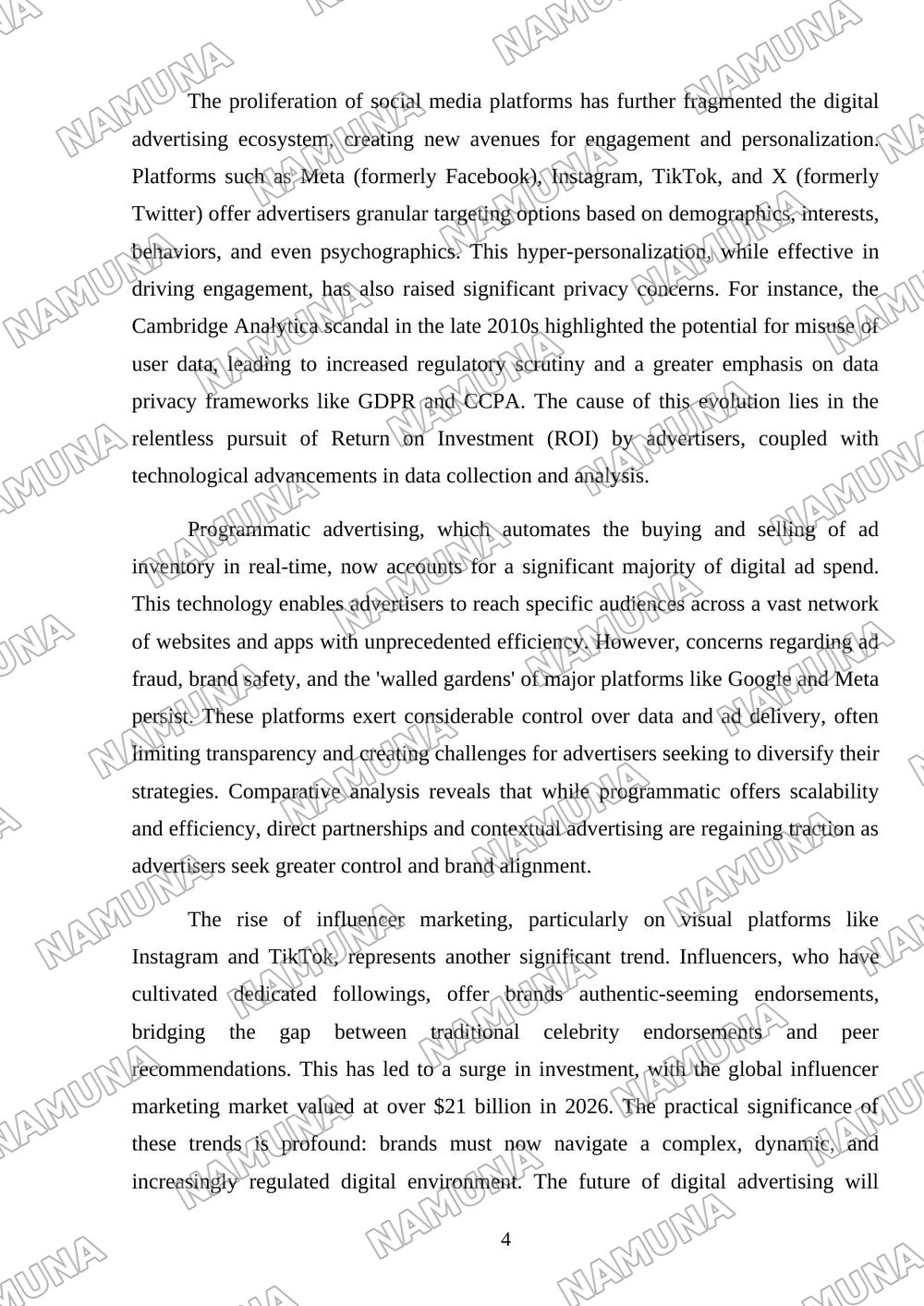 Media and Advertising — mustaqil ish, 4-varaq