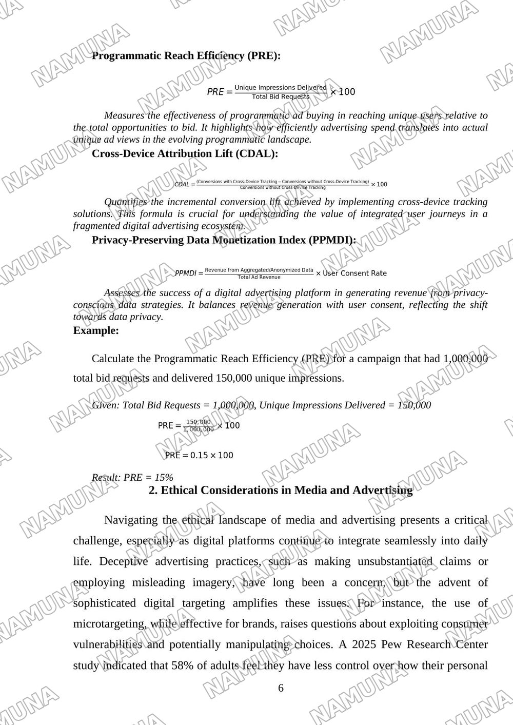 Media and Advertising — mustaqil ish, 6-varaq