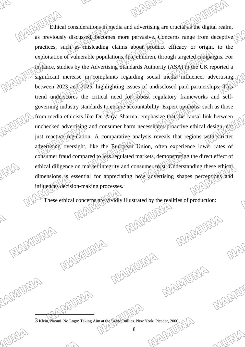 Media and Advertising — mustaqil ish, 8-varaq