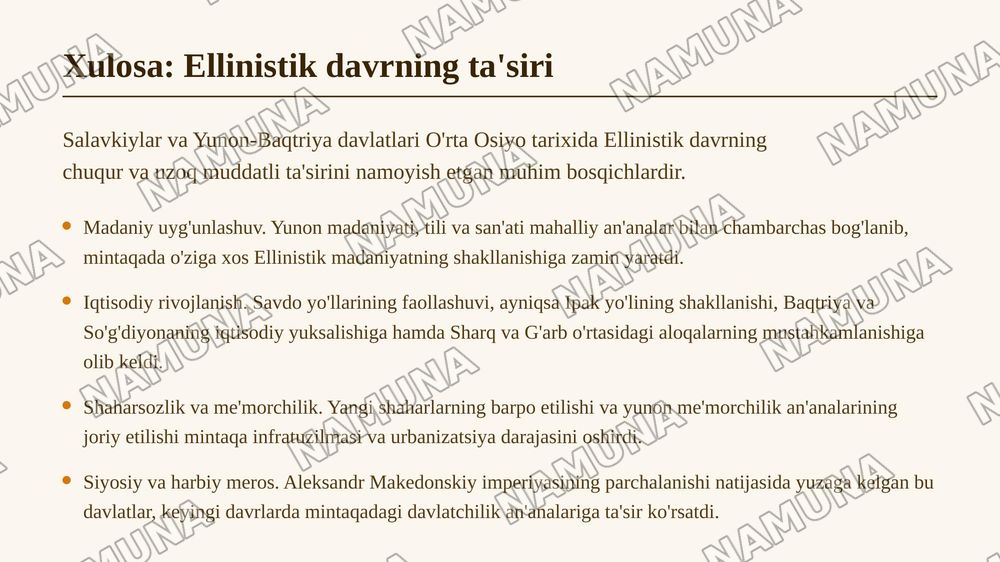 Salavkiylar va Yunon-Baqtriya davlati — zamonaviy taqdimot, 7-slayd