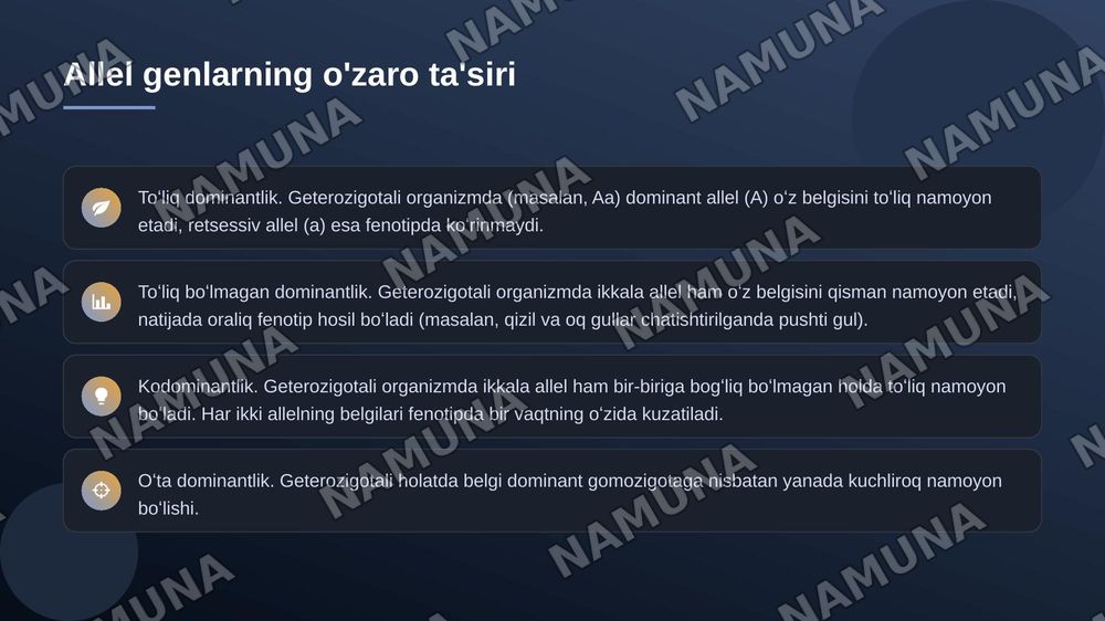 Monoduragay chatishtirish. Allel boʻlgan genlarning oʻzaro ta'siri. Kodominantlik. — zamonaviy taqdimot, 5-slayd