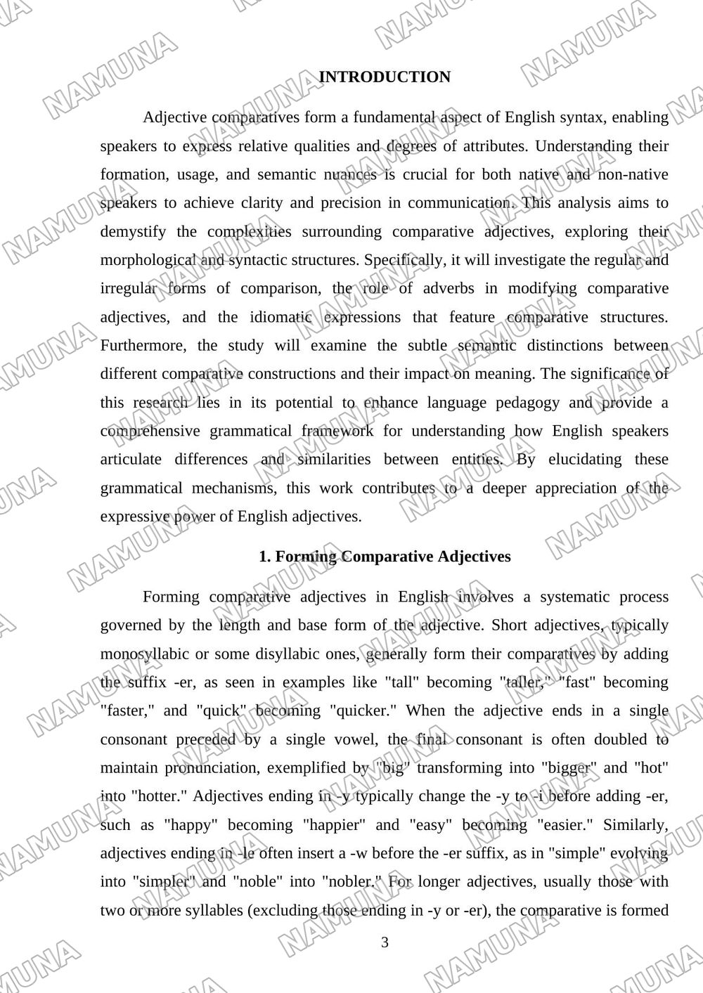 Adjective comparative — mustaqil ish, 3-varaq