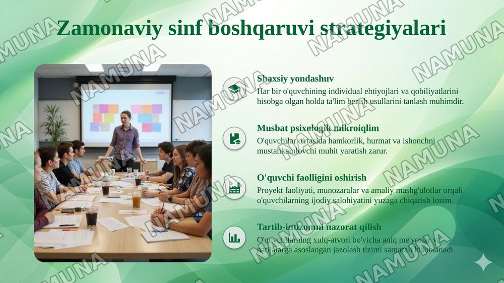 Pedagogik menejment va sinf boshqaruvi — taqdimot, 7-slayd